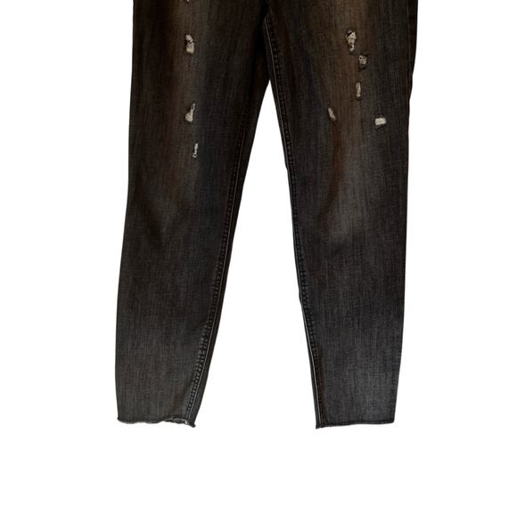 Ivy + Main Gray 90's Y2K Button Fly Distressed Ripped Stretch Denim Jeans Size 5 - Picture 3 of 8